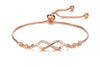 Infinity Cubic Zirconia Bracelet for Women, Diamond-Style Jewelry Gift