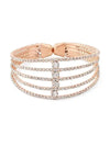 Rose Gold Tone Austrian Diamond Party Bling Cuff Bracelet for Women