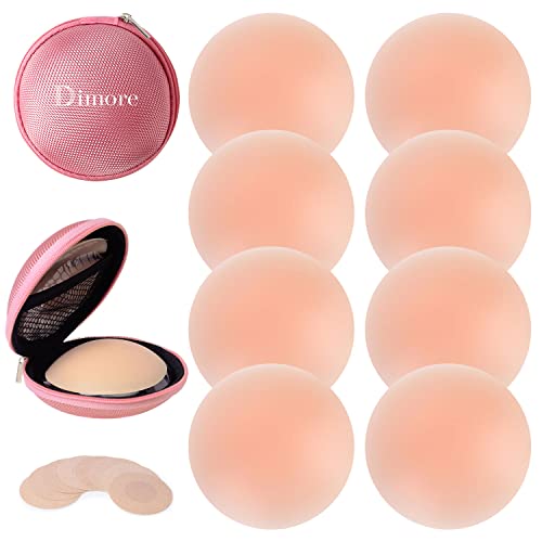 Dimore Reusable Adhesive Breast Lift 4 Pairs Nipple Covers Pasties for