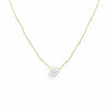 Gold Plated Solitaire Pendant Necklace for Women, Anti-Tarnish