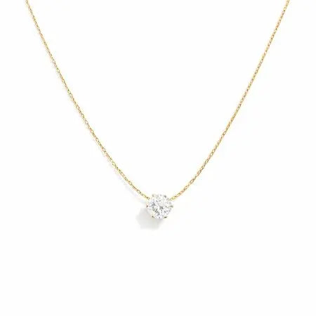 Gold Plated Solitaire Pendant Necklace for Women | Anti Tarnish & - Jados Fashion