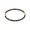Black & Gold Bamboo Style Bracelet for Women & Girls, Lightweight