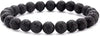 Black Lava Bracelet for Essential Oils, Grounding Aromatherapy Stone