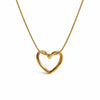 Hollow Heart Pendant Necklace for Women, Simple Chain Design