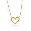 18K Gold-Plated Heart Pendant Necklace, Anti-Tarnish Stainless Steel