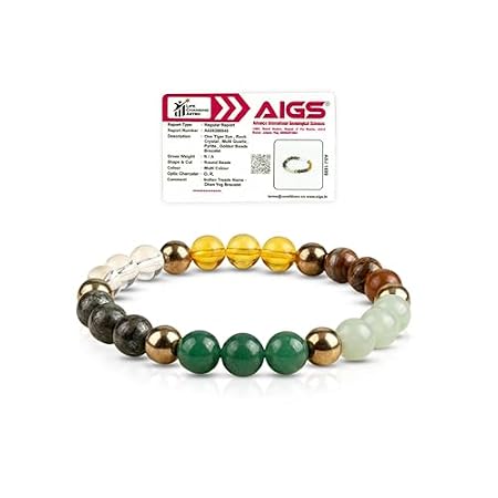 LIFE CHANGING ASTRO Dhan Yog Bracelet for Wealth & Success | Pyrite Citrine Tiger Eye Green Aventurine Hematite | Money Attraction, Confidence & Abundance Bracelet | by Acharya Lavbhushan Ji