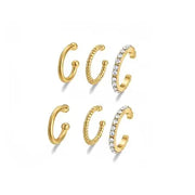 6Pcs Ear Cuffs Without Piercing, Hoops Earrings for Women Alloy - Jados Fashion