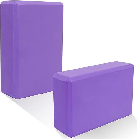 NETXE High Density Foam Yoga Block Brick Set of 2 for Improve Strength, Aid Balance, and Flexibility/Yoga Blocks Set Of 2, Yoga Brick, Gym Accessories (Muiti Colour)