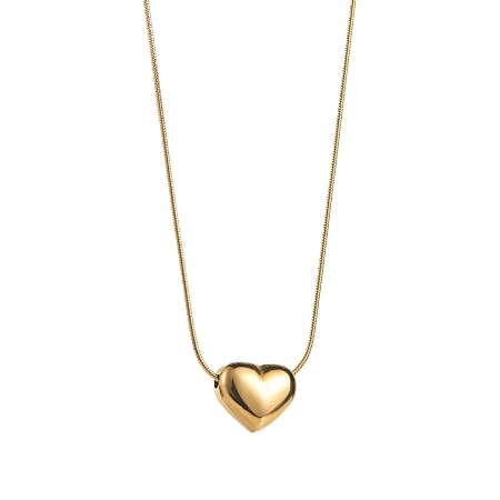 pendant necklace chain for women girls Love anti tarnish stainless steel