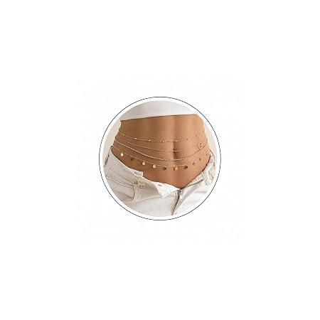 Shining Diva Fashion Waist Belt for Jeans Dresses Set of 4 Stylish Belly Chain Kamarbandh Belts for Women Girls (16634kb)