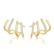 Claw Studs Earrings for Women - Dainty Gold Helix Earrings - Jados Fashion