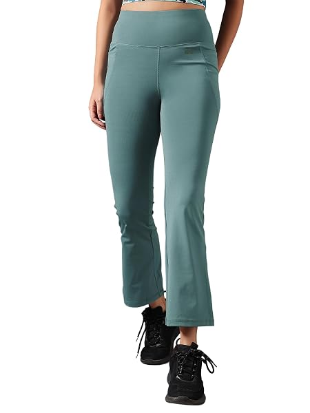 Clovia Women's Slim Yoga Pants (AB0090B08M_Navy Blue_M)