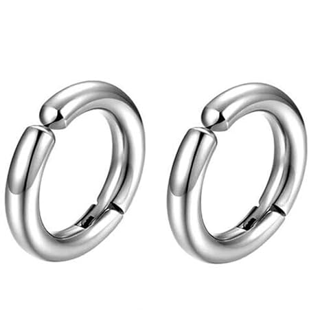 Korean Ear Cuffs Clip-on Hoop Earrings, Non-Piercing Metal Cuff, for Men and Women, 1 Pair