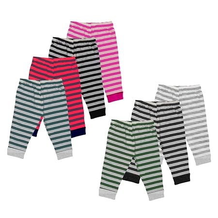 LENAM Unisex Baby Unisex Baby Baby Cotton Snug Soft Pants/Diaper Fit/Pyjama/Leggings(Pack of 7) - Multicolor