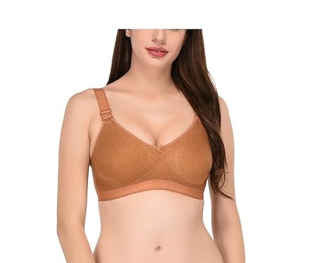 Viral Girl Women's Cotton -Hosiery Broad Strap Non-Padded Non-Wired Full Coverage Bra(VM-R-TANYA-BROWN-42D_Brown_42)