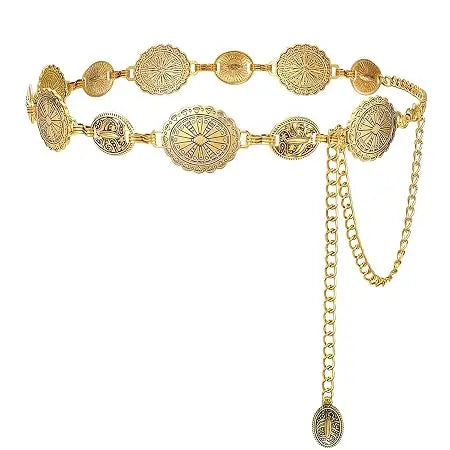 Women's Metal Waist Chain with Golden Butterfly Design, Adjustable - Jados Fashion