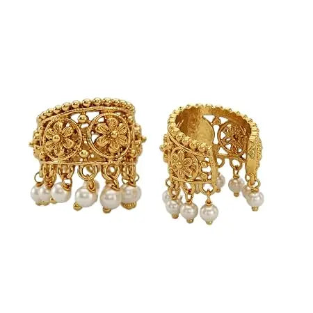 FASHIONS Traditional 18K Gold Plated South Indian Bugadi Bigadi Ear Cuff - Jados Fashion