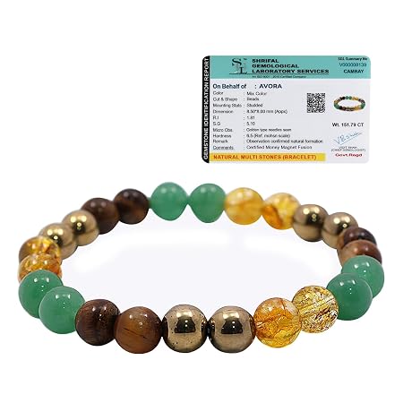 Money Magnet Fusion Bracelet for Men & Women | Natural Pyrite, Tiger Eye,