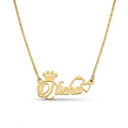 Customized Special Style Name Necklace, Personalized Gold Tone Pendant with - Jados Fashion