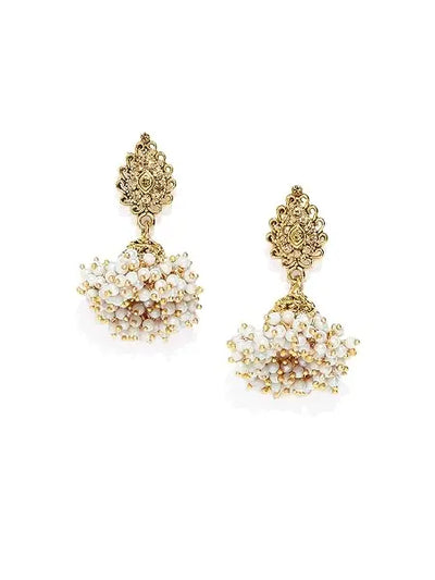 Antique Gold Tone Traditional Jhumki Earring For Women-ZPFK7450 - Jados Fashion