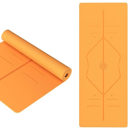 Lifelong Yoga Mat For Women & Men Tpe Material 6Mm Anti-Slip Yoga Mat With Bag For Gym Workout|Exercise Mat For Home Gym|Yoga Mat For Gym Workout And Yoga Exercise (Peach, Llym73), Cream