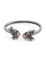 Multi For Women-Color Silver Artificial Stones Embellished Kada Bracelets - Jados Fashion