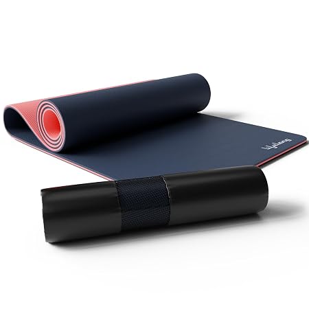 Lifelong Dual Color TPE Material for Women & Men - 6mm Anti-Slip Yoga Mat for Gym Workout Exercise Mat for Home Gym - Yoga Mat for Gym Workout & Yoga Exercise (LLYM114).