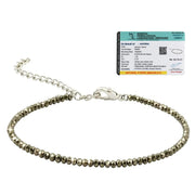 Raw Pyrite Anklet for Women, Adjustable Crystal Payal - Jados Fashion