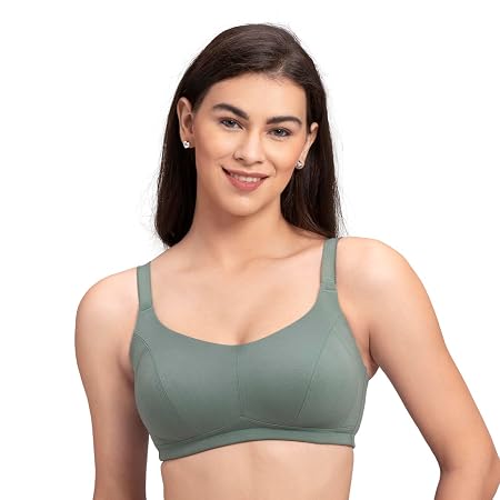 KYANDO Women's Full Support Minimiser Bra (Mini Me) B Green_36C