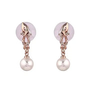 Fashion Jewellery Rose Gold Plated CZ Attractive Designer Drop Earrings - Jados Fashion