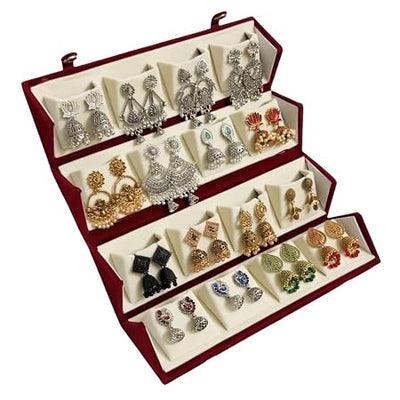 Earrings Set for women, Earrings Set of 16 with Folding Jewellery Box,