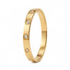 Crystal Love Bangle Bracelet for Women, Waterproof & Anti-Tarnish