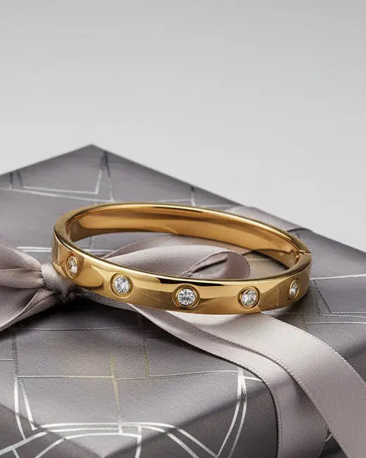 Crystal Love Bangle Bracelet for Women - Waterproof & Anti-Tarnish Bracelet - Jados Fashion