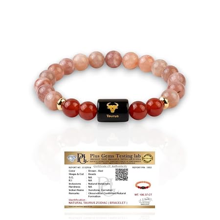 Certified Taurus Zodiac Bracelet (???? ????) | Original Sunstone &