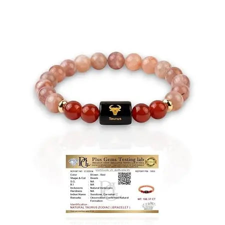 Certified Taurus Zodiac Bracelet (???? ????) | Original Sunstone & - Jados Fashion