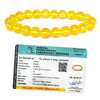 Original Yellow Citrine Bracelet with Lab Certificate for Men and Women -