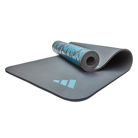 adidas Tie-Dye Yoga Mat with Carry Strap - 10mm Thick Exercise Mat, Non-Slip for Yoga, Pilates, Stretching, Fitness & Gymnastics, Yoga Accessories for Women, Home Gym & Workout Mat, Home Gym Equipment