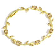 Bracelet for Women Stylish, Gold Plated Crystal Floral Jewellery - Jados Fashion