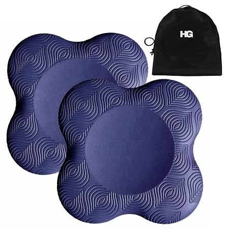 HOMEGALLEY Yoga Knee Pad for Exercise Elbow Cushion Pad Premium EVA Material for Yoga, Meditation, Pilates, Exercise & Workout Knee Cushion For Yoga Extra Cushion- Set of 2, 20 Cm, Navy Blue
