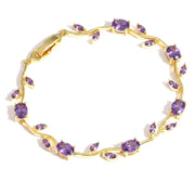 Bracelet for Women Stylish, Gold Plated Crystal Floral Jewellery - Jados Fashion