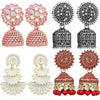 Multicolour Oxidised Jhumka Earrings for Women & Girls, Traditional Style