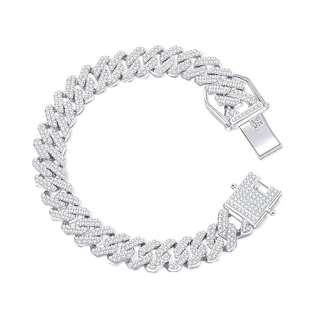 Mc Stan bracelet for men Cuban Link Chain Silver Bracelet for boys Women