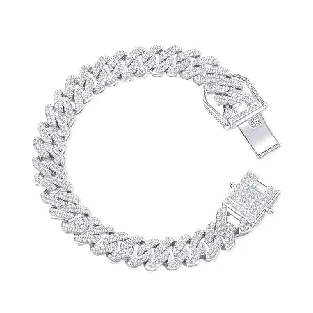 Mc Stan bracelet for men Cuban Link Chain Silver Bracelet for boys Women - Jados Fashion