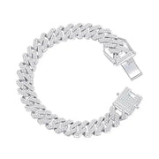 Mc Stan bracelet for men Cuban Link Chain Silver Bracelet for boys Women - Jados Fashion