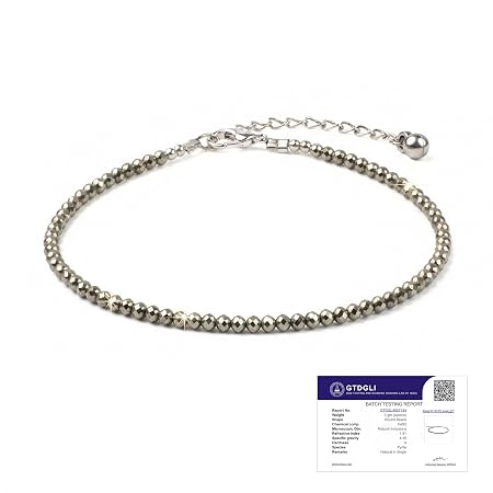 Astrotalk Raw Pyrite Anklet | Stone of Money, Protection & Power | Adjustable Pyrite Anklet for Women | Best Gift Items | Spiritual Jewellery for Women | Valentine Gift for Girlfriend