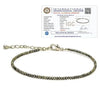 Certified Raw Pyrite Anklet for Women, Stone of Money & Abundance