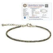 Qutipek Certified Raw Pyrite Anklet For Women Stylish- Stone of Money, Jados Fashion