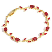 Bracelet for Women Stylish, Gold Plated Crystal Floral Jewellery - Jados Fashion