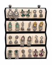 Oxidised Silver Plated Earrings Combo Set With Box for Women & Girls | 12 - Jados Fashion