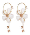 Gold Plated Western Floral Earrings for Women